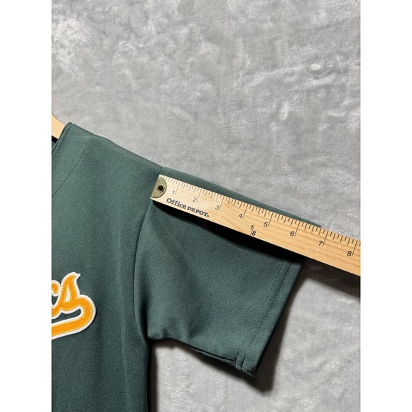 Vintage Majestic MLB Oakland Athletics Jersey Eric Chavez #3 Jersey Youth‎ Large - Picture 9 of 9